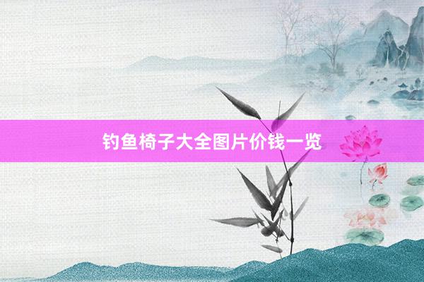 钓鱼椅子大全图片价钱一览